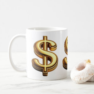 Caneca De Café Sinal Dourado de Riqueza do Manifesto