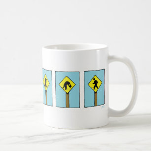 Caneca De Café Sinal humorístico de rua humorístico "Não Perde