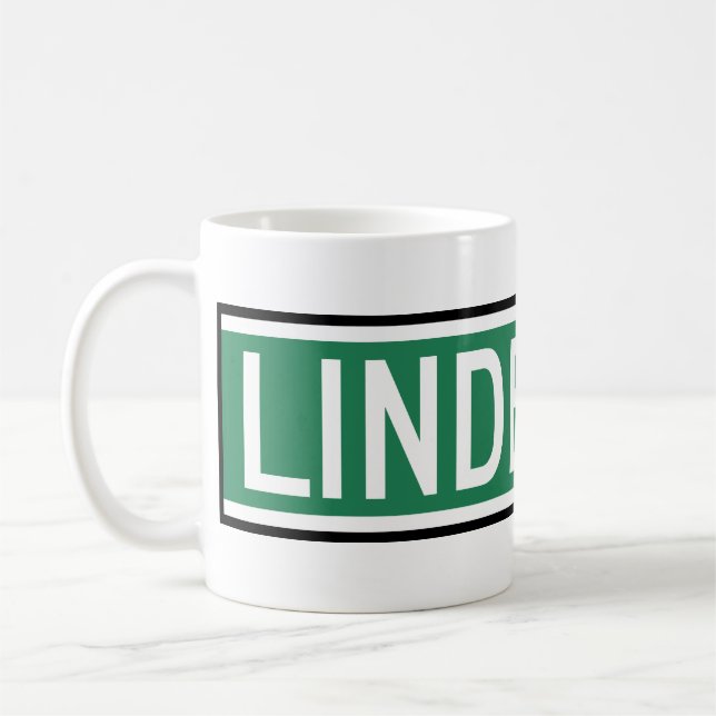 Caneca De Café Sinal Linden Boulevard (Esquerda)