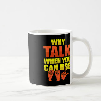 Caneca De Café Sinal Linguagem Sensibilização surda e ASL