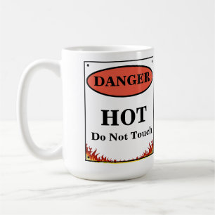 Caneca De Café Sinal quente de perigo
