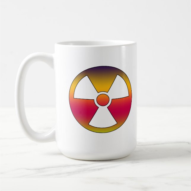 Caneca De Café Sinal radioativo nuclear (Esquerda)