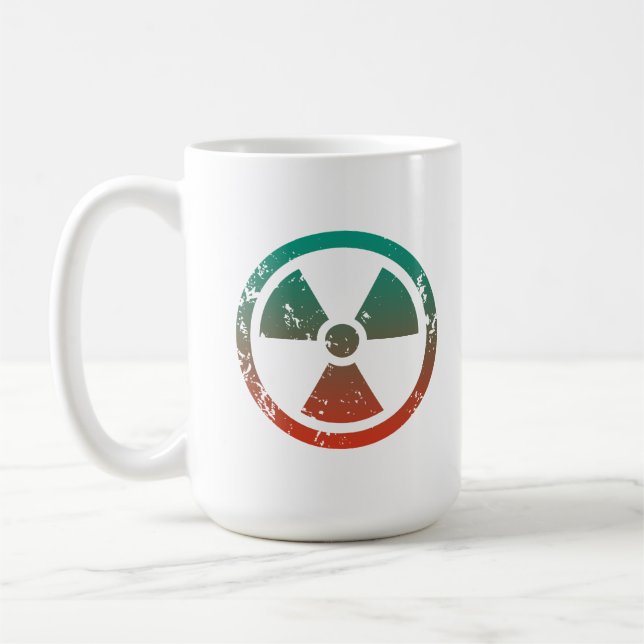 Caneca De Café Sinal radioativo nuclear (Esquerda)