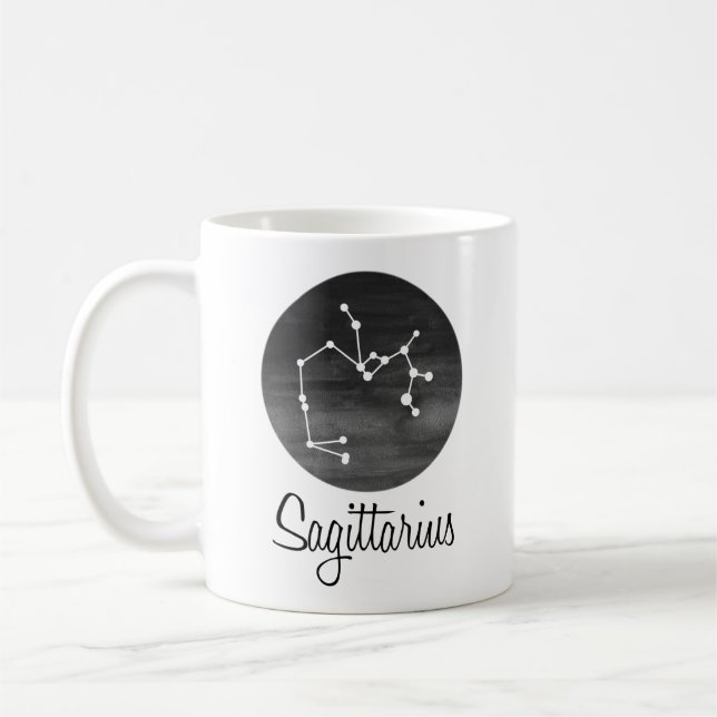 Caneca De Café Sinal Sagitário, Constelação, Zodiac (Esquerda)