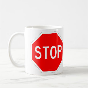 Caneca De Café Sinal STOP muito divertido Taça de Café