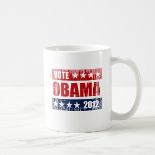 Caneca De Café SINAL Vintage.png de OBAMA 2012 do VOTO