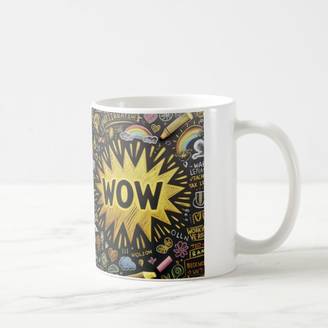 Caneca De Café Sinal Wow!  (Direita)