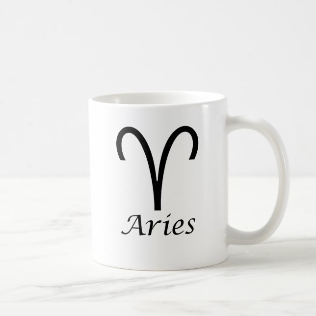 Caneca De Café Sinal Zodiac "Aries" (Direita)