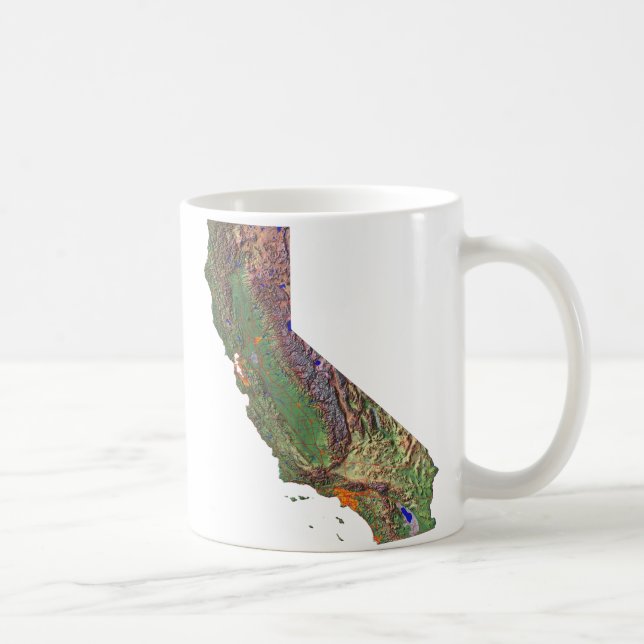 Caneca De Café Sinalizador californiano + Mapa Mug (Direita)