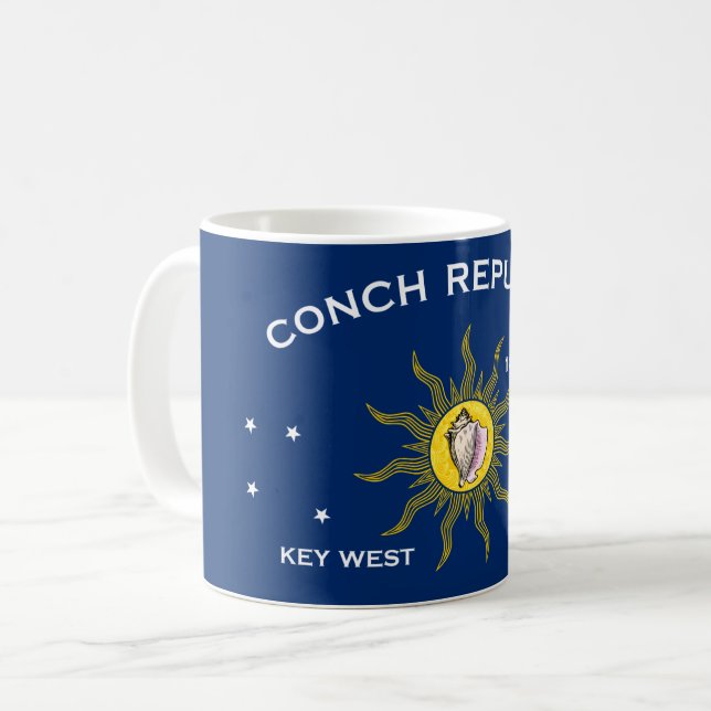 Caneca De Café Sinalizador Conch Republic (Frente Esquerda)
