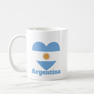 Caneca De Café Sinalizador Coração Argentina