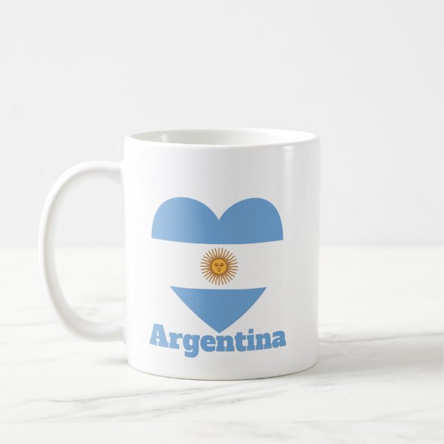 Caneca De Café Sinalizador Coração Argentina (Esquerda)