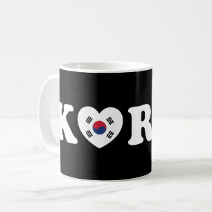 Caneca De Café Sinalizador Coração de Amor da Coreia