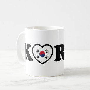 Caneca De Café Sinalizador Coração de Amor da Coreia