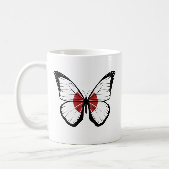 Caneca De Café Sinalizador da Borboleta do Japão (Esquerda)