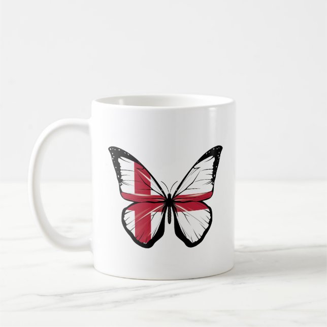 Caneca De Café Sinalizador da Borboleta Inglaterra (Esquerda)