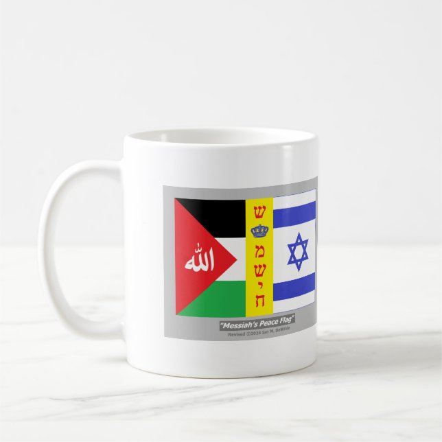 Caneca De Café Sinalizador da Paz de Messias (Esquerda)