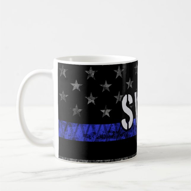 Caneca De Café Sinalizador da Polícia SWAT, em apuros (Esquerda)