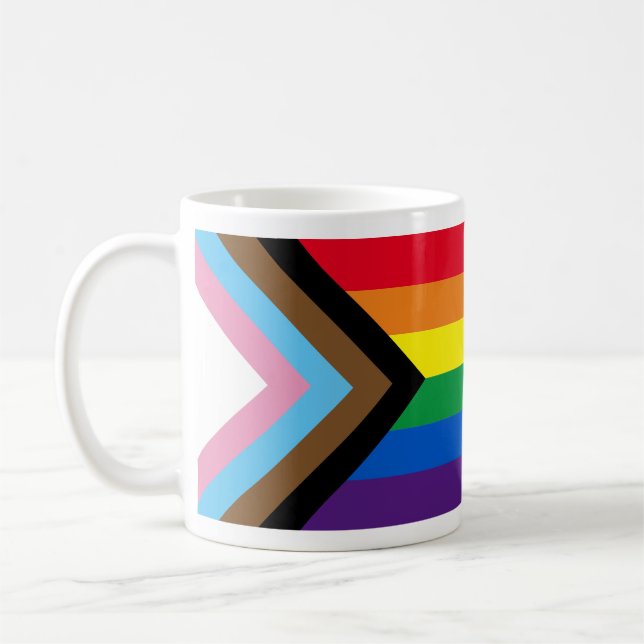 Caneca De Café Sinalizador de diversidade de gay do arco-íris Lgb (Esquerda)