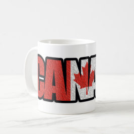 Caneca De Café Sinalizador de Folha de Mapeamento Canadense