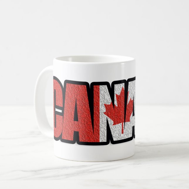 Caneca De Café Sinalizador de Folha de Mapeamento Canadense (Frente Esquerda)