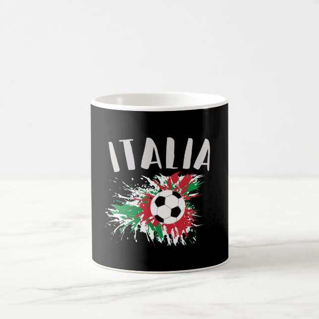 Caneca De Café Sinalizador de Grunge da Bola de Futebol da Itália (Centro)