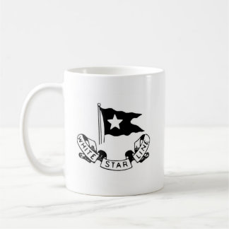 Caneca De Café Sinalizador de Linha de Estrela Branca Titanic
