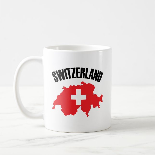 Caneca De Café Sinalizador de Mapa de suiça (Esquerda)