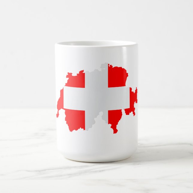 Caneca De Café sinalizador de mapa de suiça (Centro)