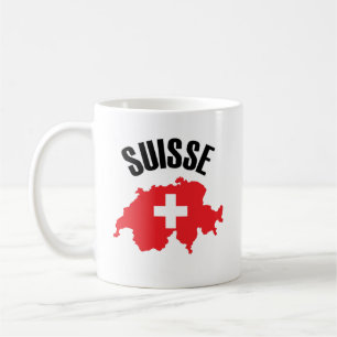Caneca De Café Sinalizador de Mapa de Suiça do Suisse