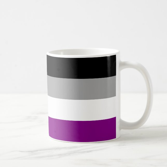 Caneca De Café Sinalizador de Orgulho Asexual (Direita)