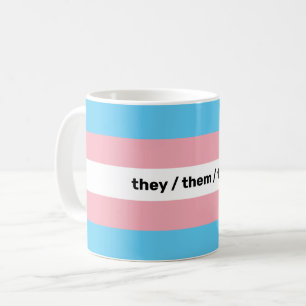 Caneca De Café Sinalizador de orgulho transgênero LGBTQI+ com pro