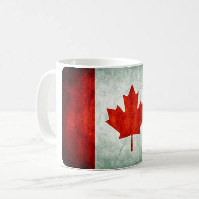 Caneca De Café Sinalizador do Canadá em apuros (Frente Esquerda)