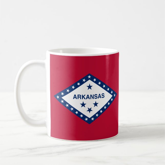 Caneca De Café Sinalizador do Estado do Arkansas (Esquerda)