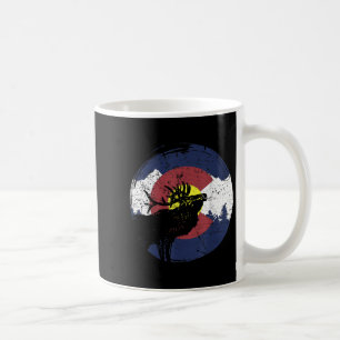 Caneca De Café Sinalizador do Estado Retro Montanhas Rochosas do