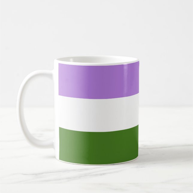 Caneca De Café Sinalizador do Genderqueer (Esquerda)