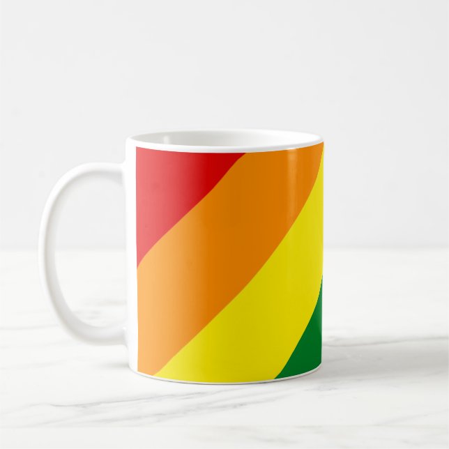 Caneca De Café Sinalizador do Orgulho Arco-Íris (Esquerda)
