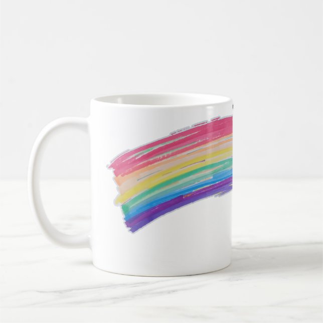 Caneca De Café Sinalizador do Orgulho Arco-Íris (Esquerda)