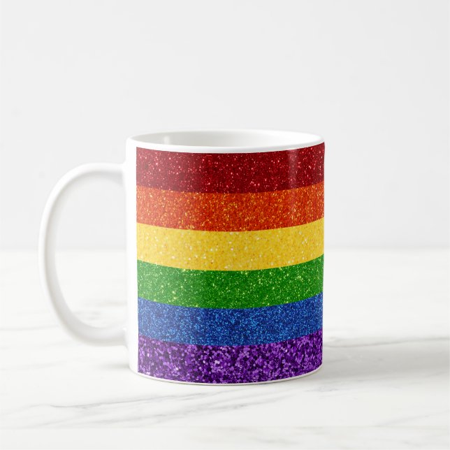 Caneca De Café Sinalizador do Orgulho Arco-Íris LGBT (Esquerda)