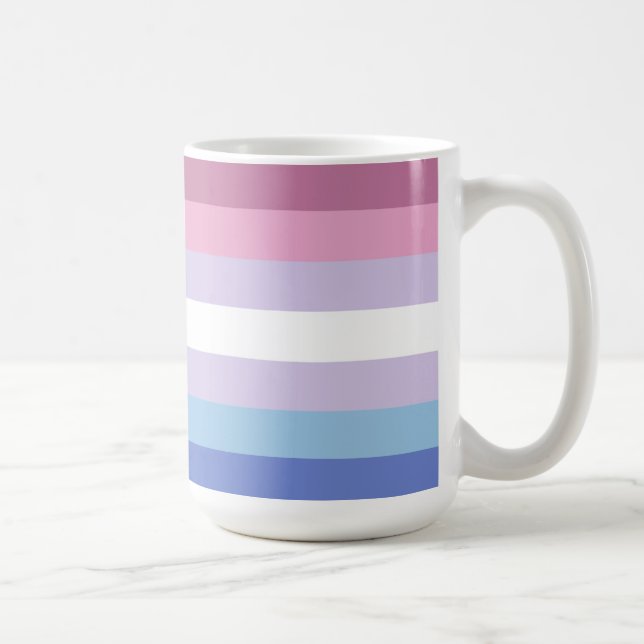 Caneca De Café Sinalizador do Orgulho Bigender (Direita)