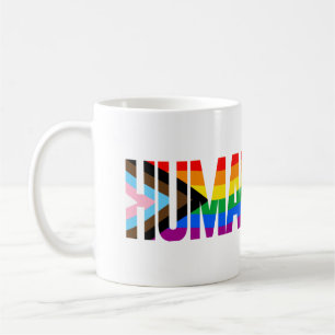 Caneca De Café Sinalizador do Orgulho da Inclusividade Humana