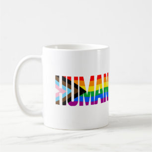 Caneca De Café Sinalizador do Orgulho da Inclusividade Humana