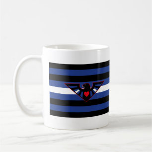 Caneca De Café Sinalizador do Orgulho de Leather Eagle
