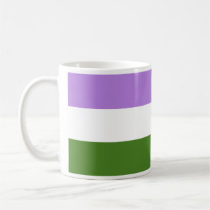 Caneca De Café Sinalizador do Orgulho do Genderqueer