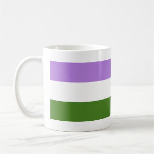Caneca De Café Sinalizador do Orgulho do Genderqueer