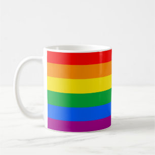 Caneca De Café Sinalizador do orgulho LGBT / Sinalizador do arco-