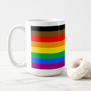 Caneca De Café Sinalizador do Orgulho LGBTQ (8 faixas)