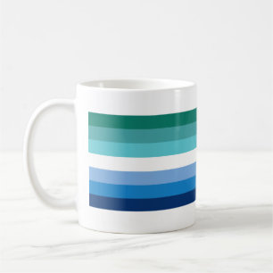 Caneca De Café Sinalizador do Orgulho Masculino gay (Azure)