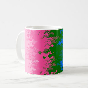 Caneca De Café Sinalizador do Orgulho Omniromântico abstrato