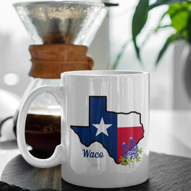 Caneca De Café Sinalizador do Texas com destino a Bluebonnet do e (Criador carregado)